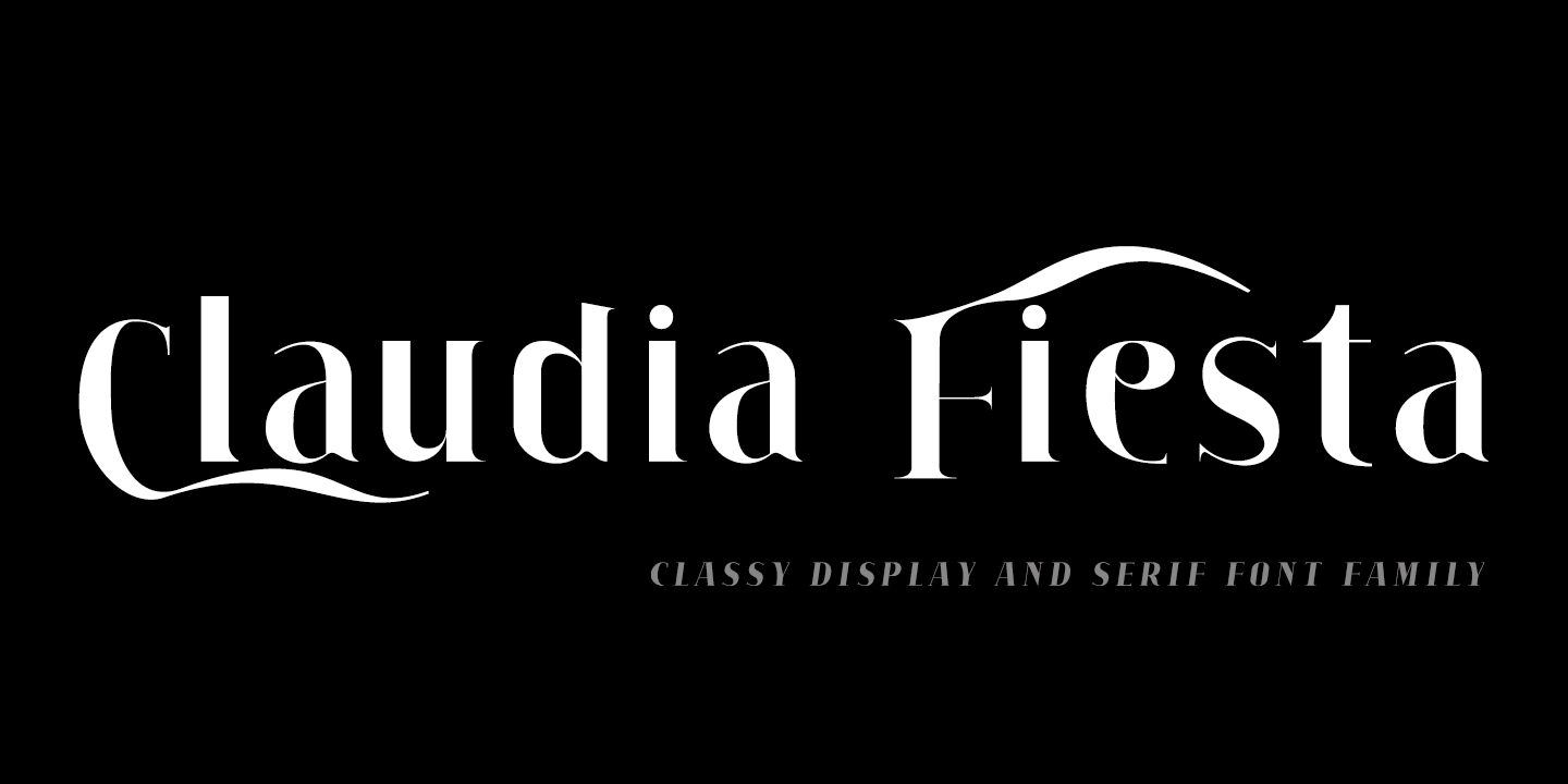 Beispiel einer Claudia Fiesta Bold Italic-Schriftart